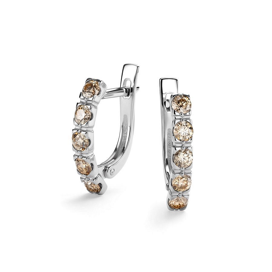 Серьги Дар - Серебро 925, Синтетический муассанит (арт. С-5183рс1620)