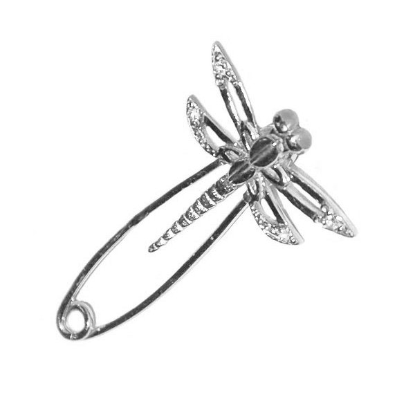 Булавка Галатея - Серебро 925, Фианит (арт. 9002.1)