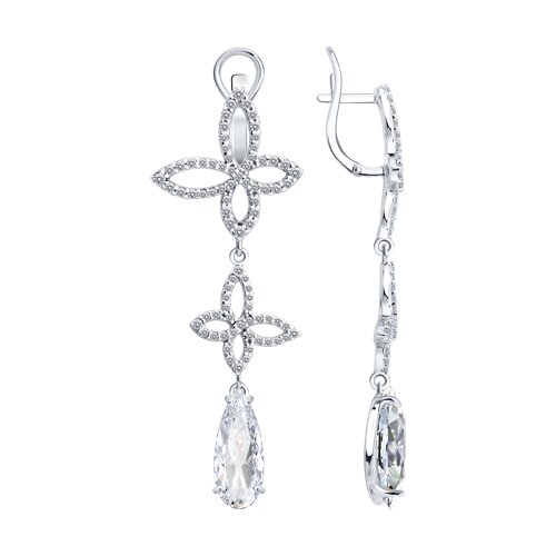 Серьги SOKOLOV - Серебро 925, Фианит (арт. 94027806)