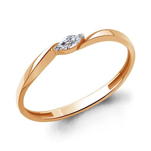 Кольцо Аквамарин - Золото 375, Фианит (арт. 600693.8)