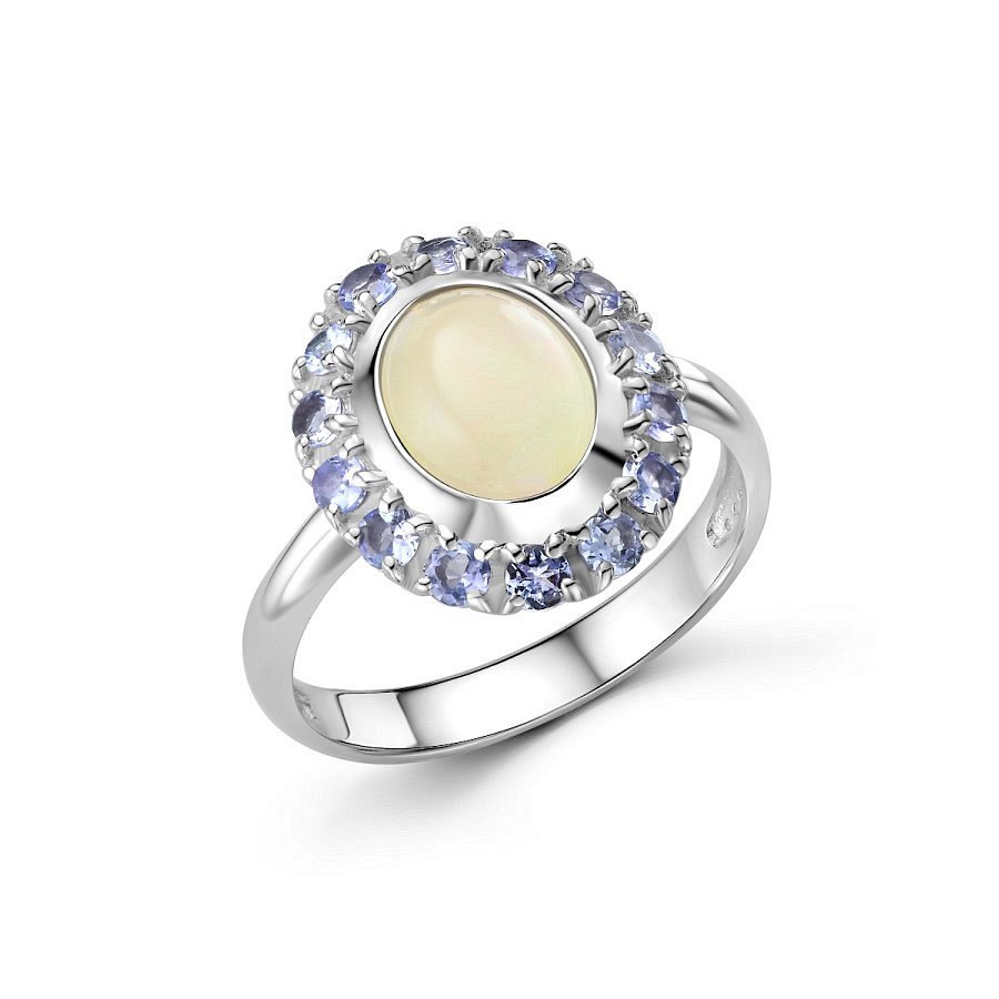 Кольцо Дар - Серебро 925, Опал, Танзанит (арт. К-5290рк1170464)