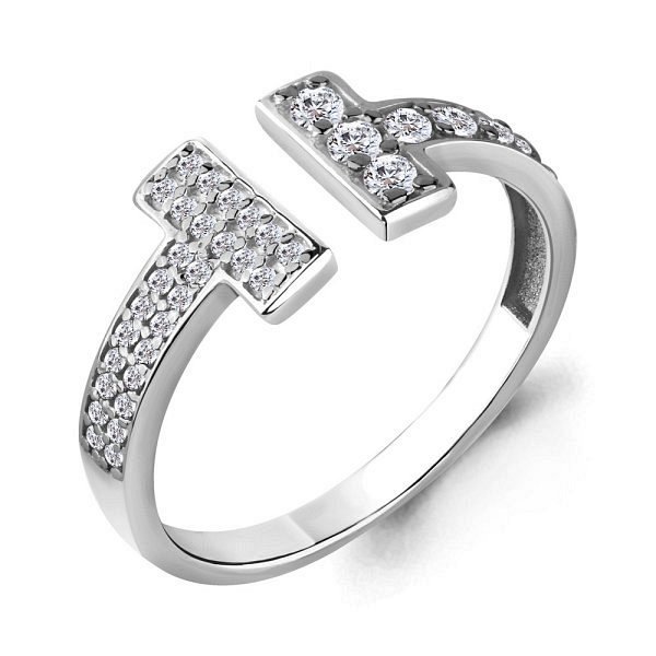 Кольцо Аквамарин - Серебро 925, Фианит (арт. 68384А.5)