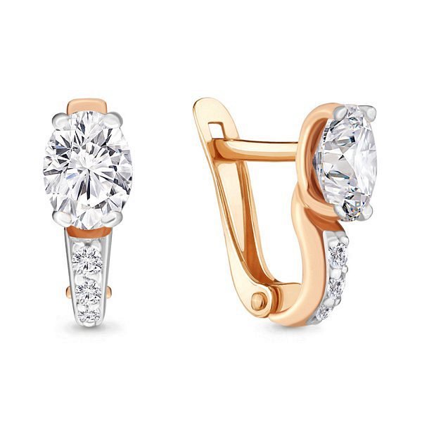 Серьги Аквамарин - Серебро 925, Фианит (арт. 433971А.6)