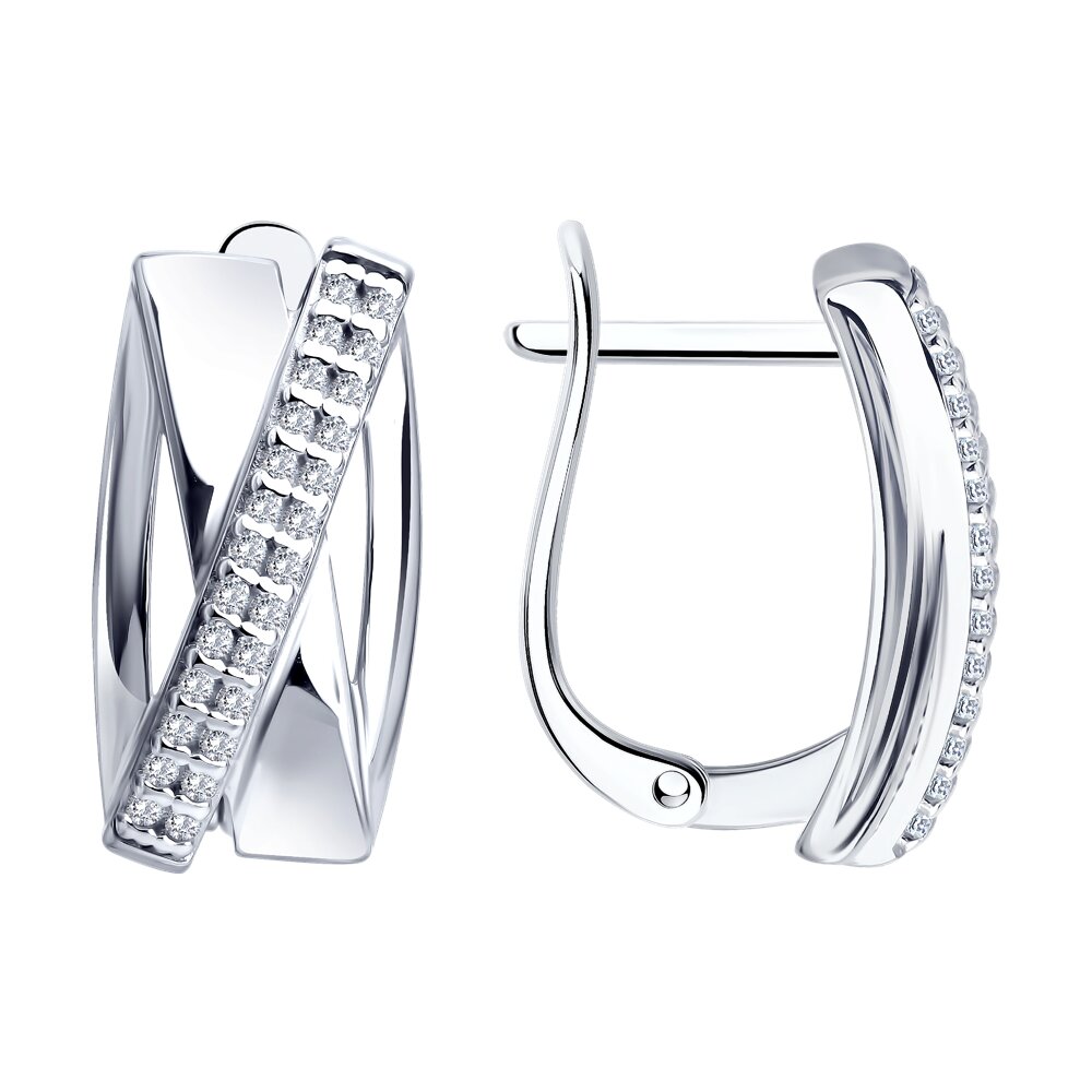 Серьги SOKOLOV - Серебро 925, Фианит (арт. 94027515)