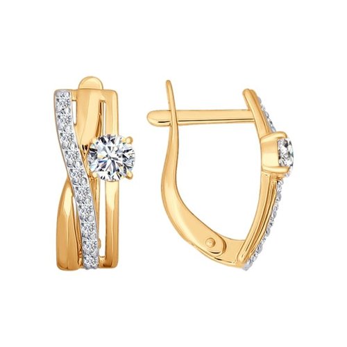 Серьги SOKOLOV - Золото 585, Фианит (арт. 026816)