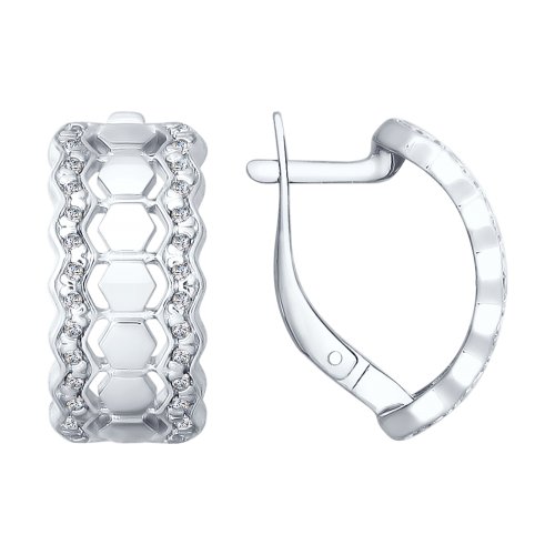 Серьги SOKOLOV - Серебро 925, Фианит (арт. 94022632)