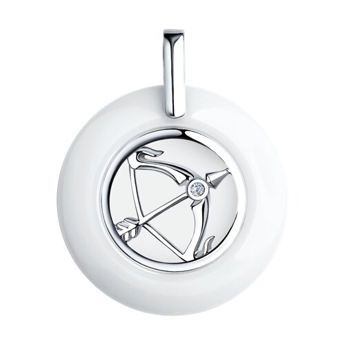 Подвеска Diamant - Серебро 925, Керамика, Фианит (арт. 94-130-00578-1)