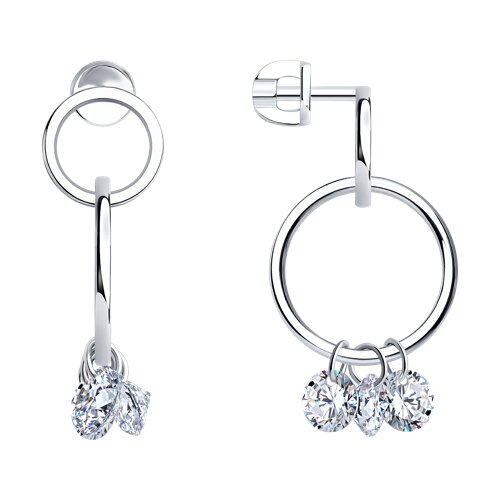 Серьги SOKOLOV - Серебро 925, Фианит (арт. 94025601)