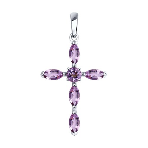 Подвеска SOKOLOV - Серебро 925, Аметист (арт. 92030509)