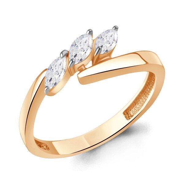 Кольцо Аквамарин - Серебро 925, Фианит (арт. 600572.6)