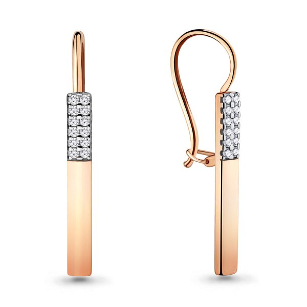 Серьги Аквамарин - Золото 585, Фианит (арт. 46700А.1)