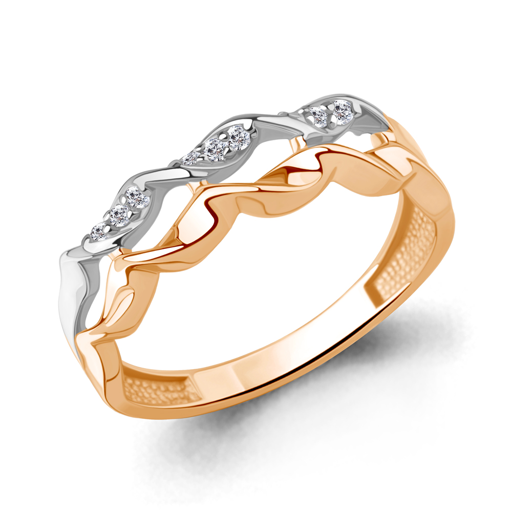 Кольцо Аквамарин - Серебро 925, Фианит (арт. 600845А.6)