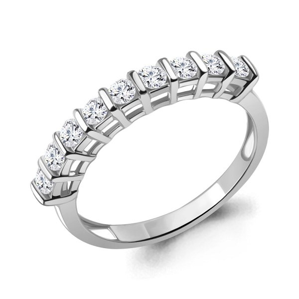 Кольцо Аквамарин - Серебро 925, Фианит (арт. 67737А.5)