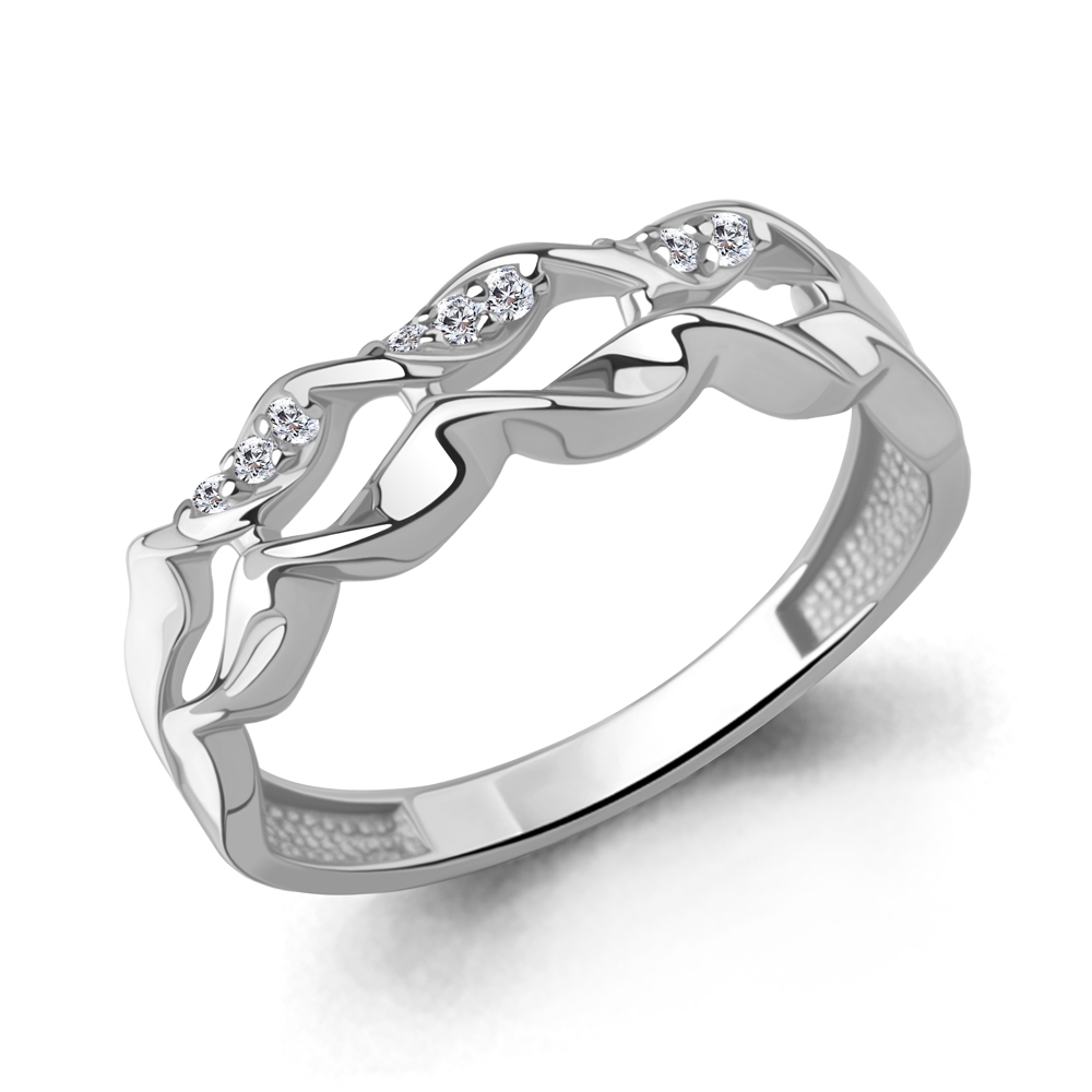 Кольцо Аквамарин - Серебро 925, Фианит (арт. 600845А.5)