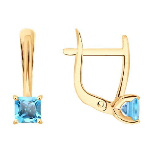 Серьги SOKOLOV - Золото 585, Топаз (арт. 729038)