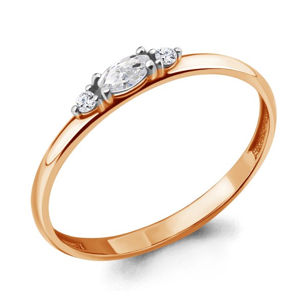 Кольцо Аквамарин - Золото 585, Фианит (арт. 68259.1)