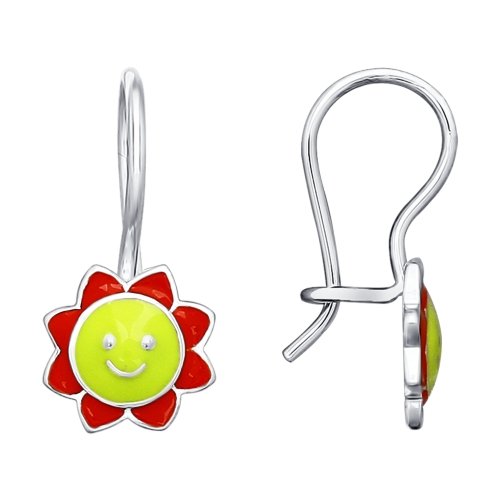 Серьги SOKOLOV - Серебро 925, Эмаль (арт. 94021633)