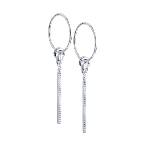 Серьги SOKOLOV - Серебро 925, Фианит (арт. 94023867)