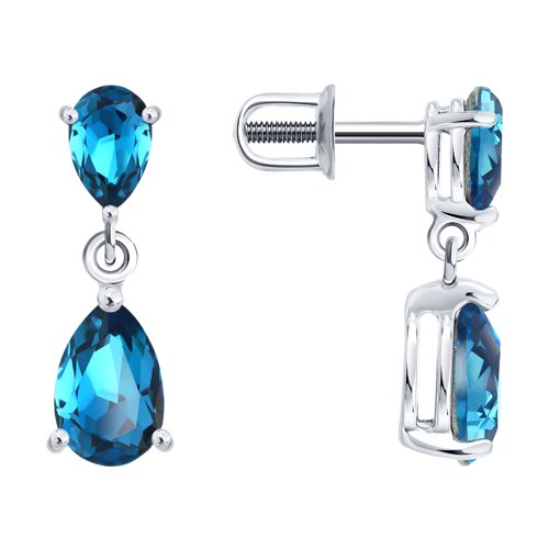 Серьги Diamant - Серебро 925, Кристалл (арт. 94-122-00211-1)