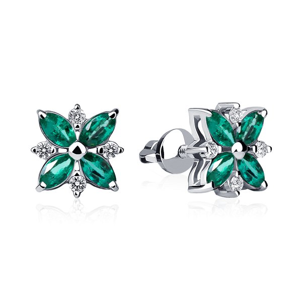 Серьги Platinum Lab. - Платина 950 (арт. ПС-062И-02)