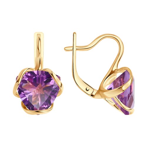Серьги SOKOLOV - Золото 585, Аметист (арт. 728000)