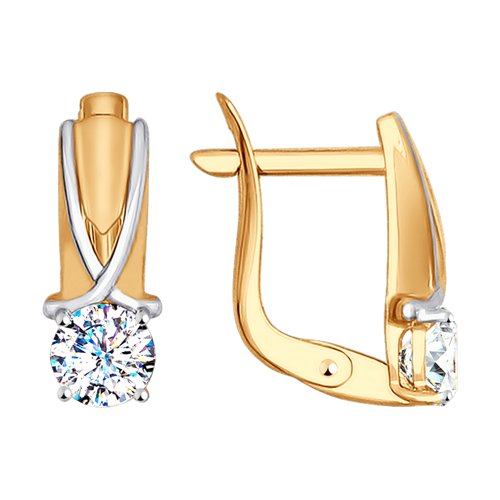 Серьги SOKOLOV - Золото 375, Фианит (арт. 027432-4)
