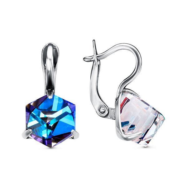 Серьги Красная пресня - Серебро 925, Стекло (арт. 33613186Мд)