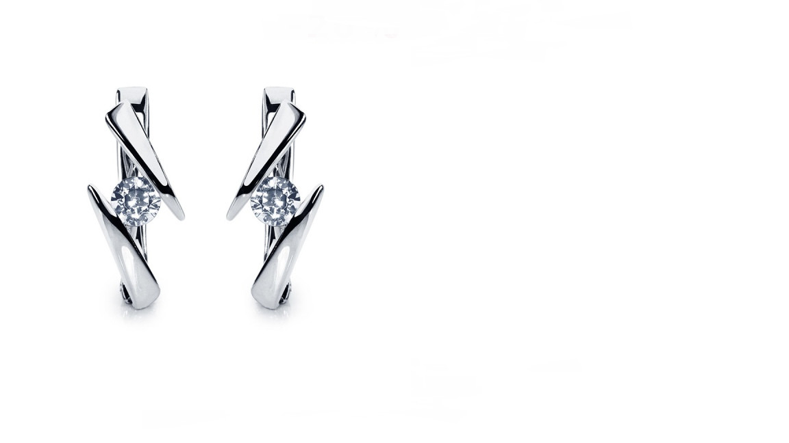 Серьги Platinum Lab. - Платина 950, Бриллиант (арт. ПС-017-01)