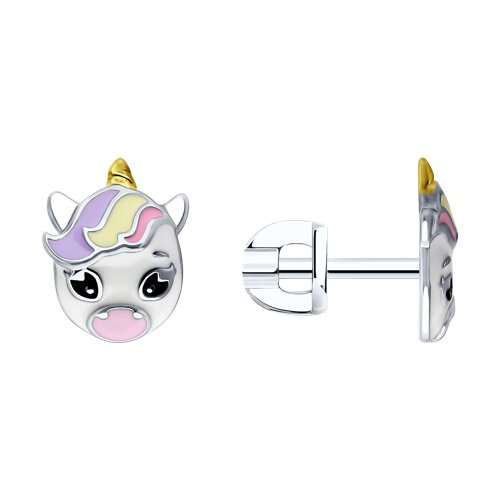 Серьги SOKOLOV - Серебро 925, Эмаль (арт. 94026791)