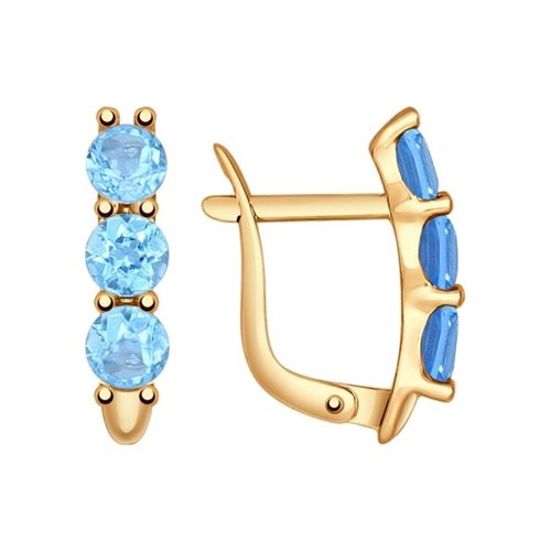 Серьги SOKOLOV - Золото 585, Топаз (арт. 724716)