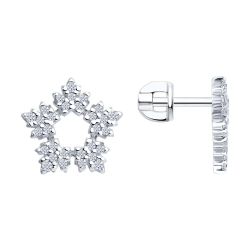 Серьги SOKOLOV - Серебро 925, Фианит (арт. 94027077)