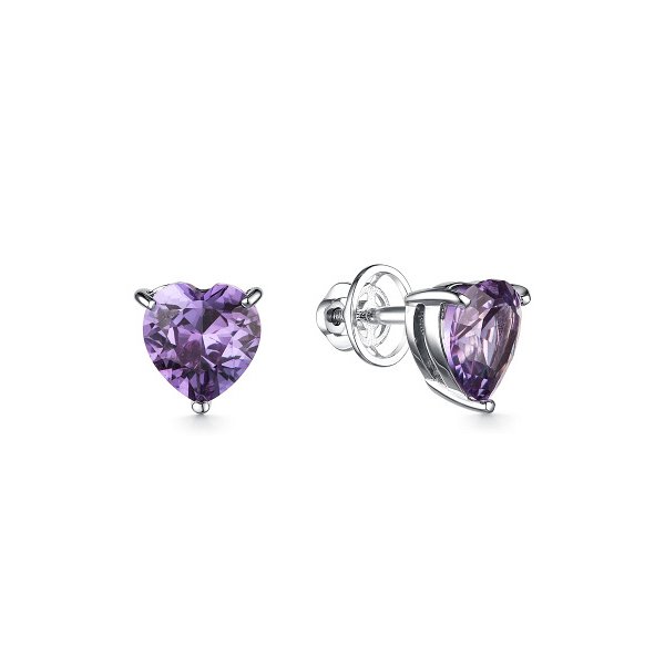 Серьги Дар - Серебро 925, Синтетический александрит (арт. С-3751рс946)