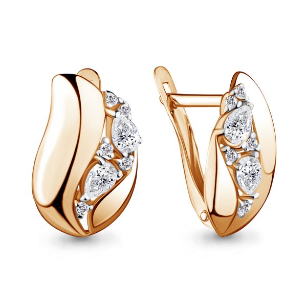 Серьги Аквамарин - Золото 375, Фианит (арт. 45858А.8)