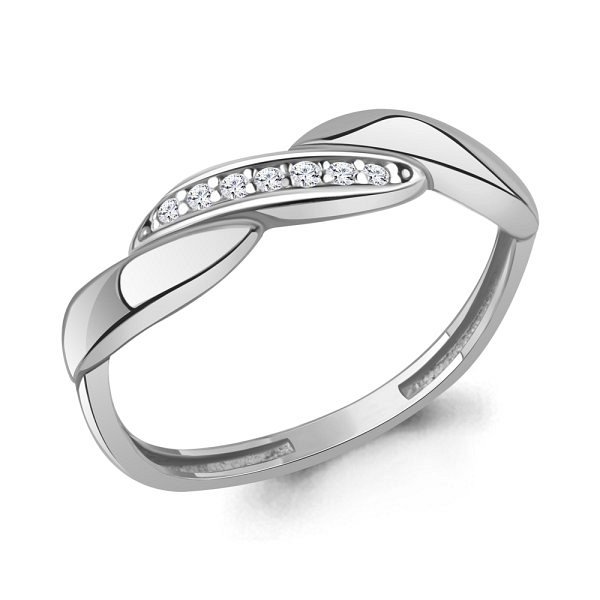 Кольцо Аквамарин - Серебро 925, Фианит (арт. 600730А.5)