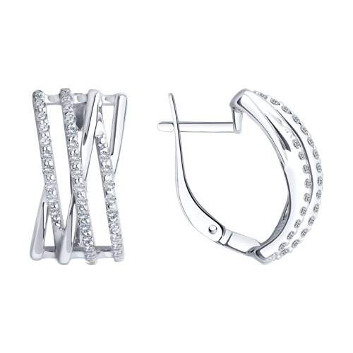 Серьги SOKOLOV - Серебро 925, Фианит (арт. 94022241)