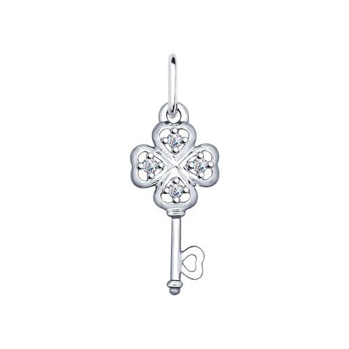 Подвеска SOKOLOV - Серебро 925, Фианит (арт. 94031867)