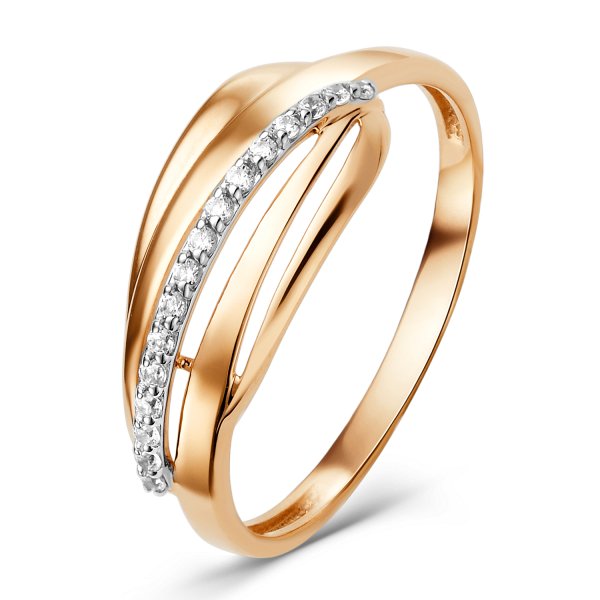 Кольцо ЮФ Династия - Золото 585, Фианит (арт. 013211-1102)