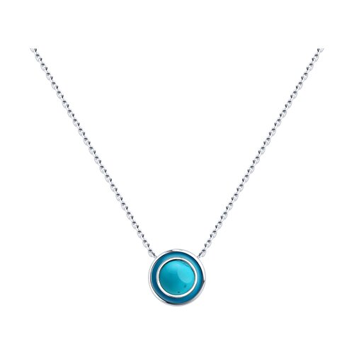Колье Diamant - Серебро 925, Бирюза, Эмаль (арт. 94-370-02367-1)