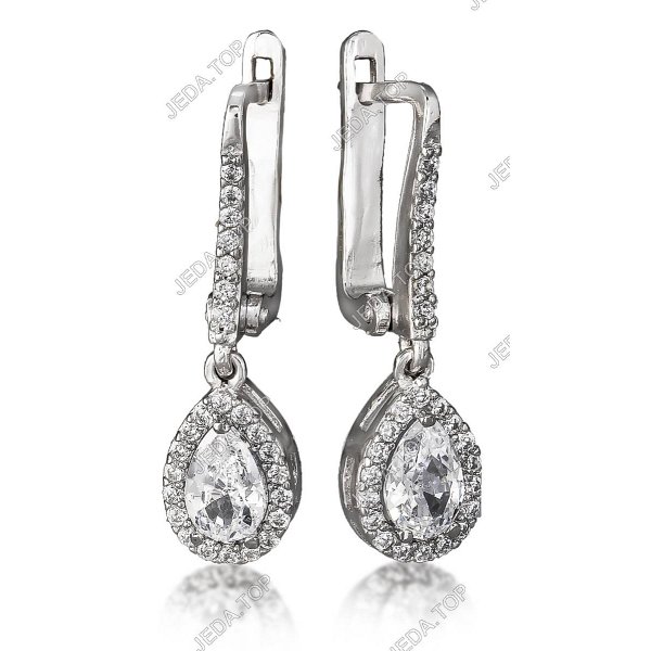 Серьги Галатея - Серебро 925, Фианит (арт. 3195.1)