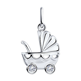 Подвеска SOKOLOV - Серебро 925, Фианит (арт. 94032945)