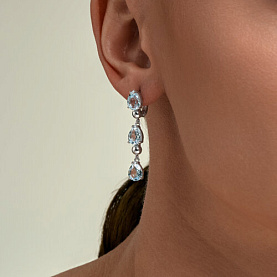 Серьги SOKOLOV - Серебро 925, Топаз (арт. 92025401)
