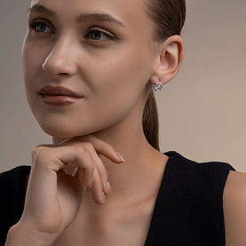 Серьги SOKOLOV - Серебро 925, Фианит (арт. 94027339)