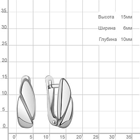 Серьги Аквамарин - Серебро 925 (арт. 34831.5)