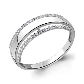 Кольцо Аквамарин - Серебро 925, Фианит (арт. 67874А.5)