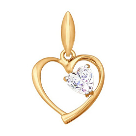 Подвеска SOKOLOV - Золото 375, Фианит (арт. 034796-4)
