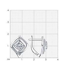 Серьги Diamant - Серебро 925, Фианит (арт. 94-120-00740-1)