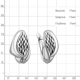 Серьги Аквамарин - Серебро 925 (арт. 33403.5)