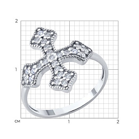 Кольцо SOKOLOV - Серебро 925, Фианит (арт. 94014407)