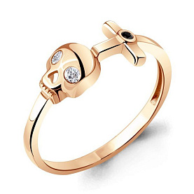 Кольцо Аквамарин - Серебро 925, Фианит (арт. 68902АЧ.6)