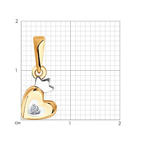 Подвеска SOKOLOV - Золото 375, Фианит (арт. 035015-4)